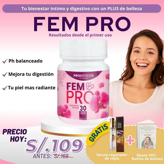 FEM PRO - Probiótico Vaginal (100% NATURAL)