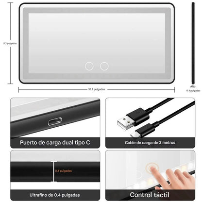 Espejo led para carro